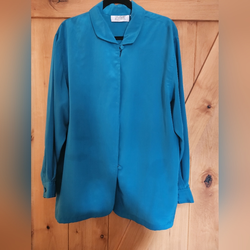 Teal button down shirt